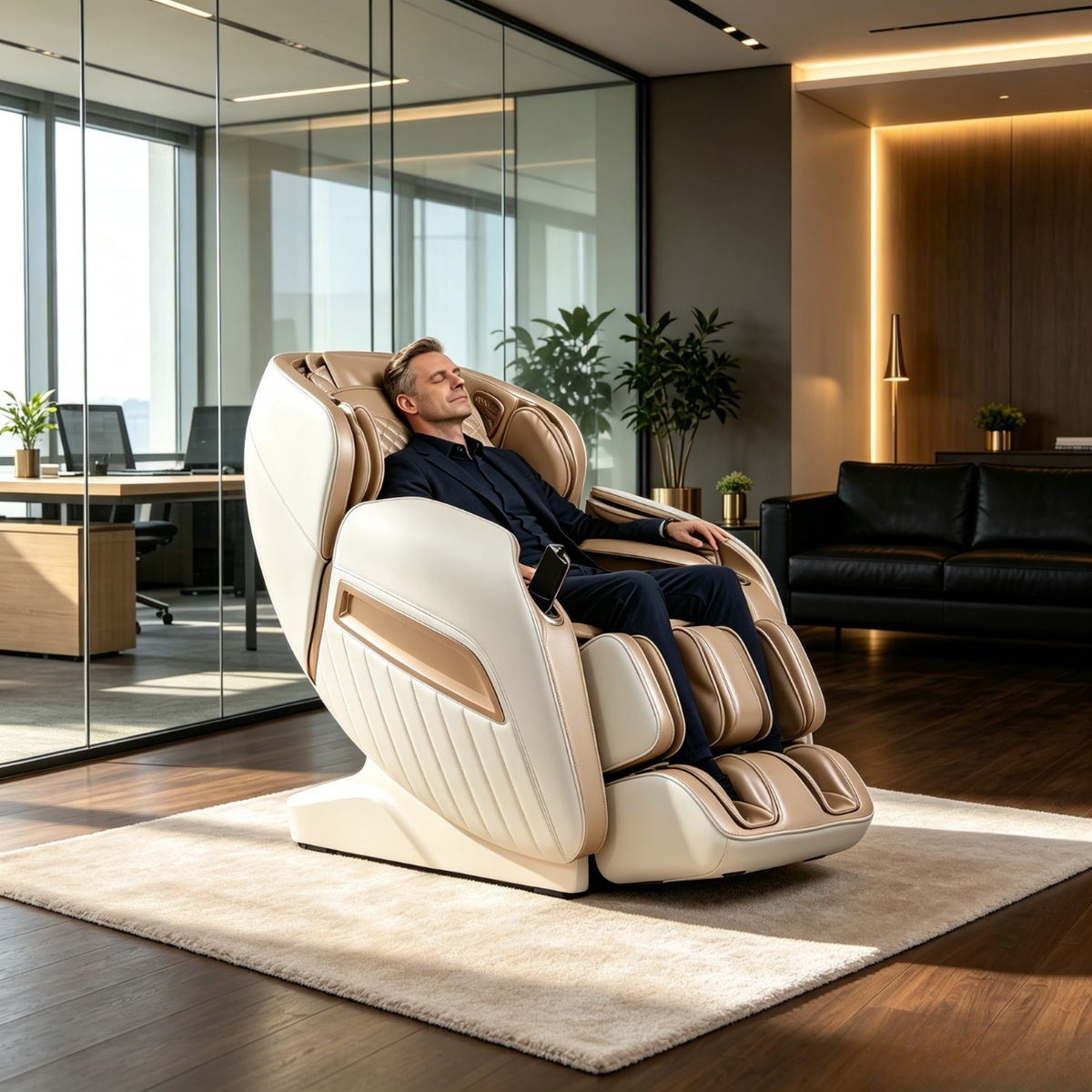 Naipo A350 PRO Massage Chair 2026- 15 Auto Programs, Electric Calf Extension & Calf Kneading, 24 Airbags, 3D SL Track Shiatsu Zero Gravity Full Body Massage Chair with Heat, Bluetooth & USB for Home & Office