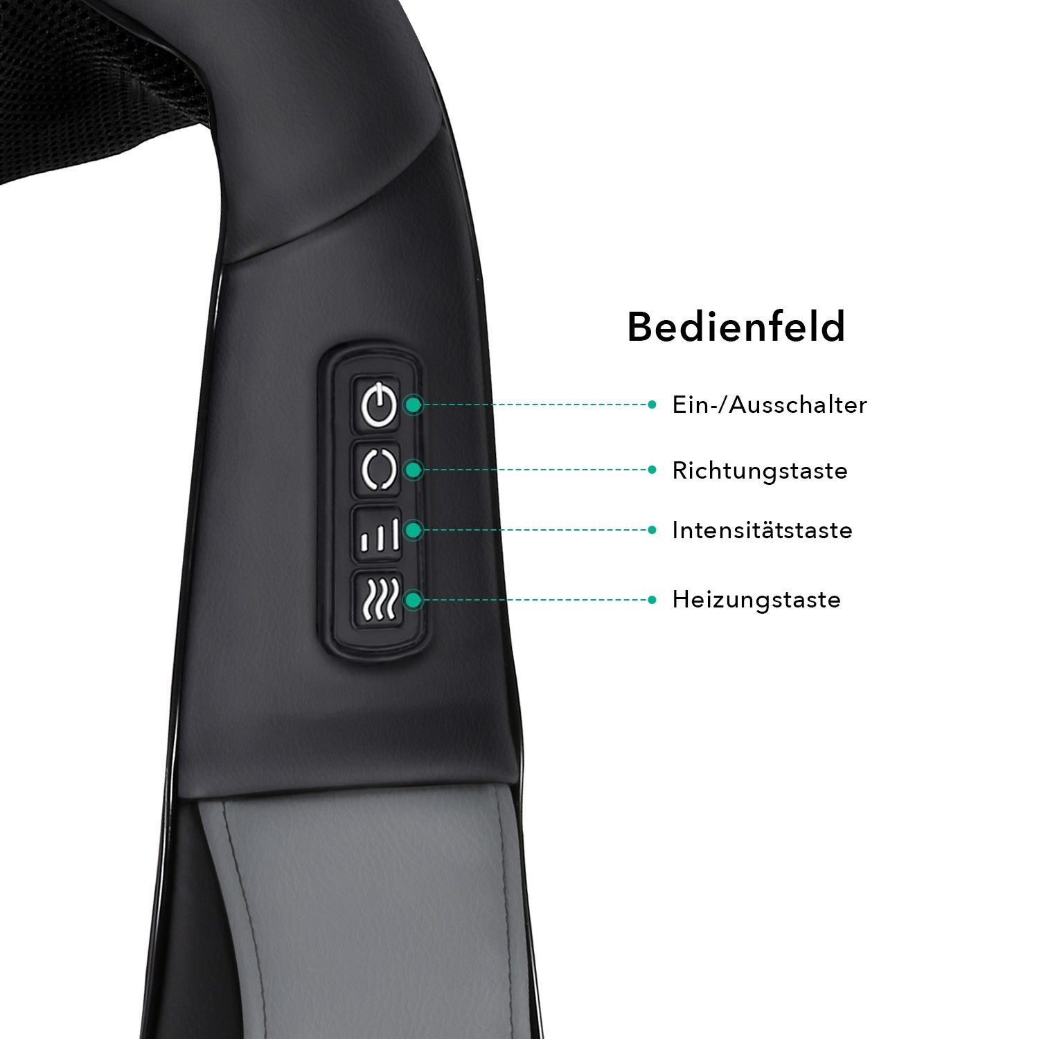 NAIPO Massagegerät, Elektrisches Nackenkissen Shiatsu, Wärmefunktion , kabelgebunden
