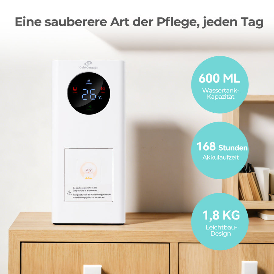 CalmConcept ThermOne Air W2 – Warm- & Kalttuchspender mit Akku