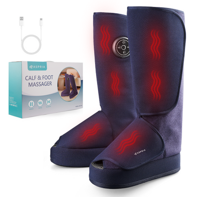 Aspria Cloudwalk Fußmassagegerät mit Wärmefunktion, Shiatsu Tiefkneten & 360° Luftkompression