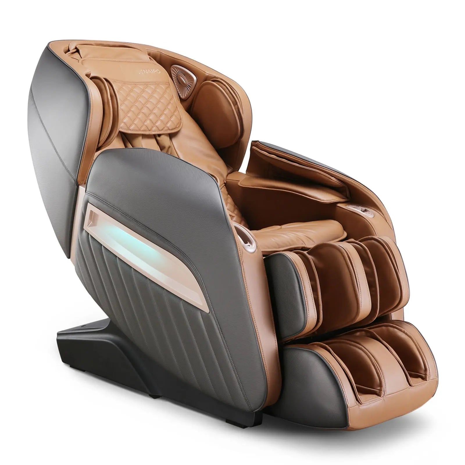 NAIPO® Premium Massagesessel mit Wärmefunktion, Zero Gravity Liegefunktion, Shiatsu, 3D Surround-Sound, Ganzkörpermassage, Körperscan, Ambient Light