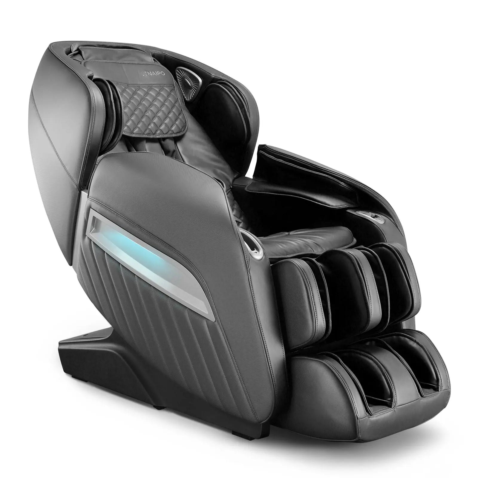 NAIPO® Premium Massagesessel mit Wärmefunktion, Zero Gravity Liegefunktion, Shiatsu, 3D Surround-Sound, Ganzkörpermassage, Körperscan, Ambient Light