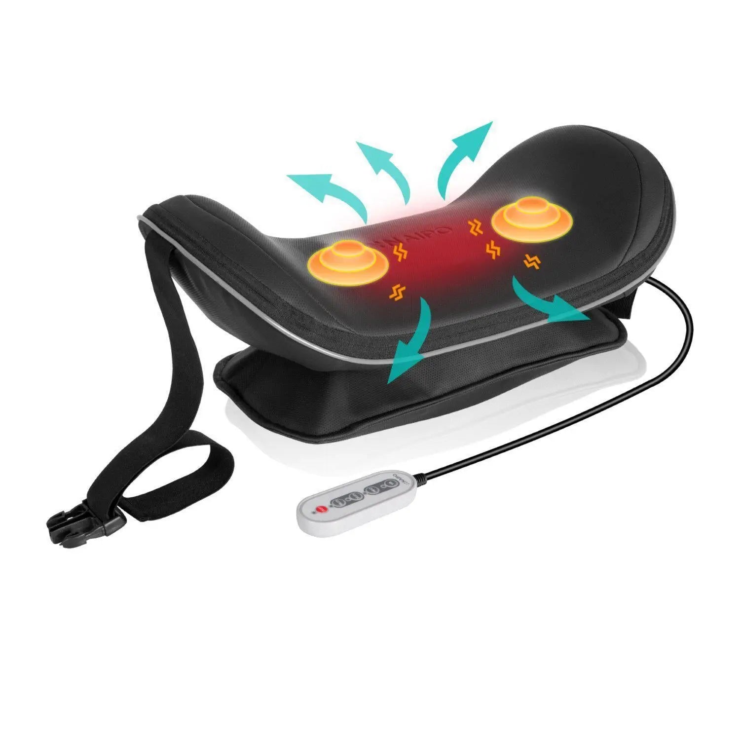 NAIPO Rückenmassagegerät, Lendenwirbelsäule, Wärme- & Vibrationsfunktion, LWS
